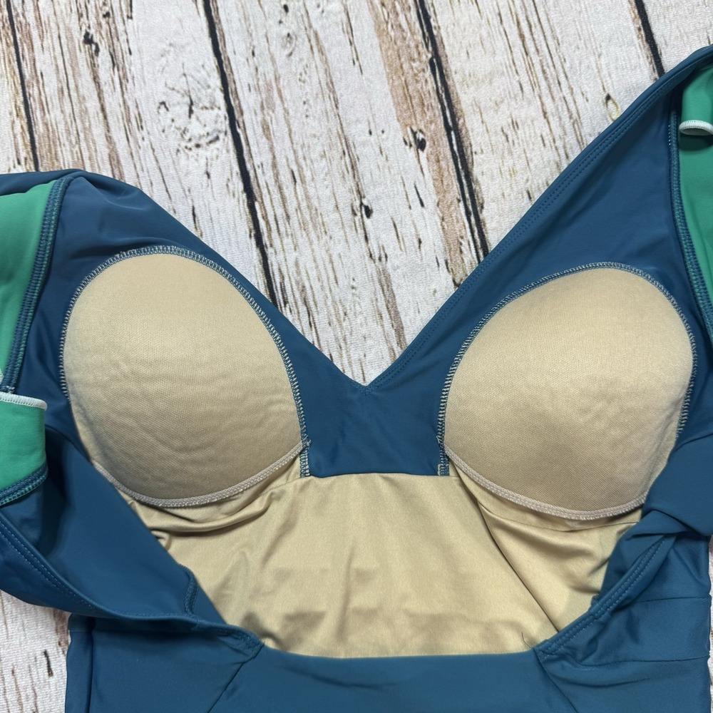 Summersalt Size 8 The Ruffle Backflip Swimsuit Elegant Teal‎ Green One Piece - Picture 6 of 10
